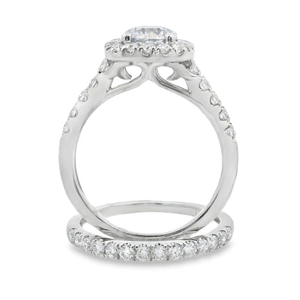 Lab Grown Diamond Engagement Ring Set 10KT White Gold