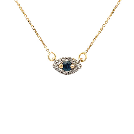 Sapphire Diamond Fashion Pendants 14KT Yellow Gold