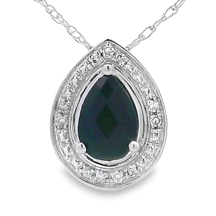 .03ct Onyx Diamond Fashion Pendants 10KT White Gold