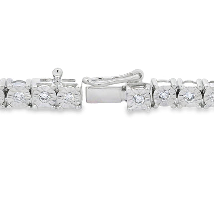 Lab Grown Diamond Tennis Bracelet Sterling Silver