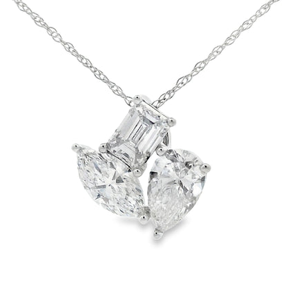 Lab Grown Diamond Fashion Pendants 14KT White Gold
