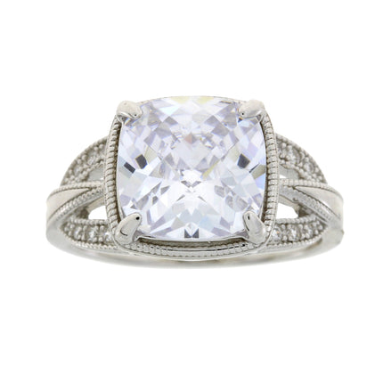 Natural Cubic Zirconium Ring Sterling Silver