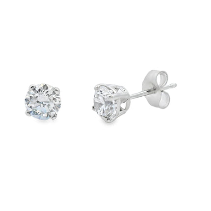 1.00ct Lab Grown Diamond Stud Earrings 14KT White Gold