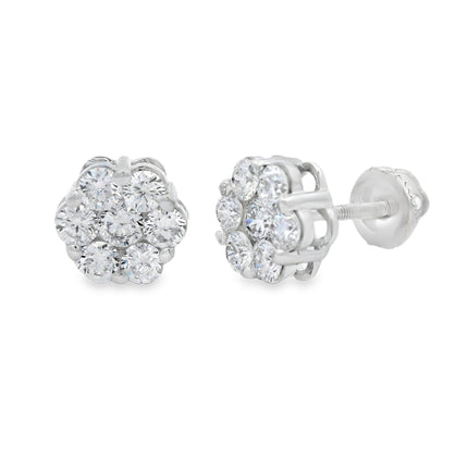 1.39ct Lab Grown Diamond Earrings Sterling Silver