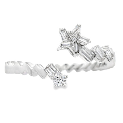 Natural .17ct Diamond Ring 14KT White Gold