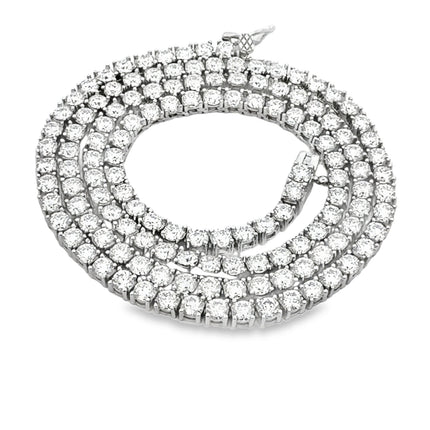 15.14ct Moissanite Tennis Necklace Sterling Silver