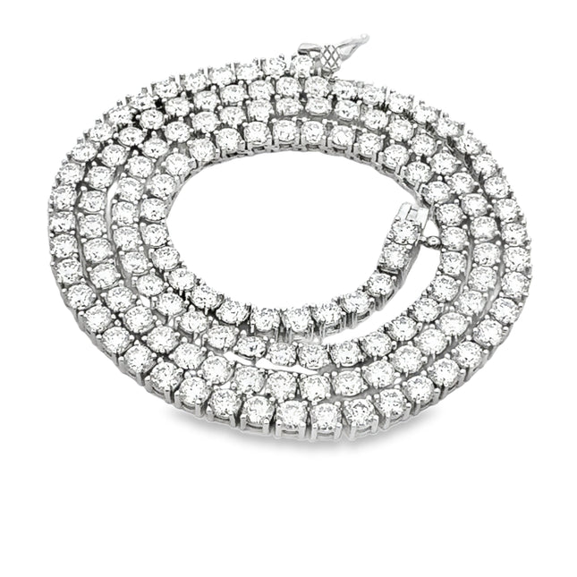 15.14ct Moissanite Tennis Necklace Sterling Silver