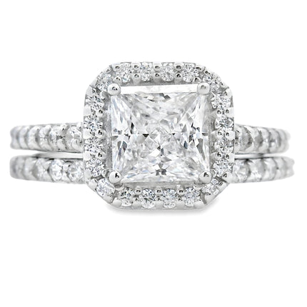 Genuine Cubic Zirconia CZ SS Bridal Sterling Silver