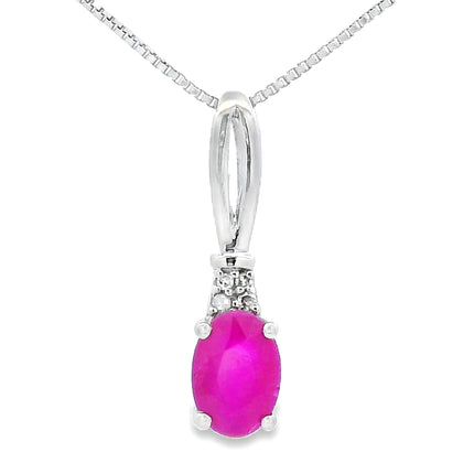 .38ct Ruby Diamond Fashion Pendants 10KT White Gold