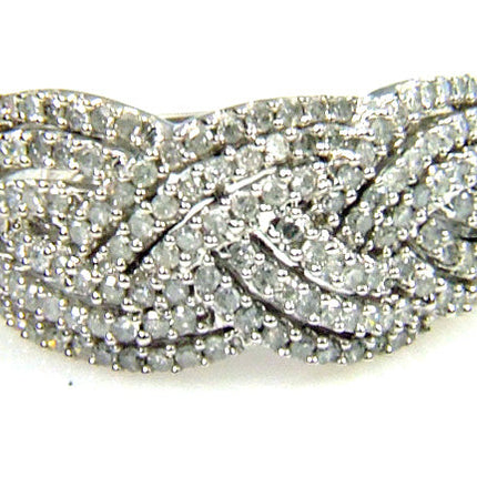 Natural 1.00ct Diamond Ring 10KT White Gold