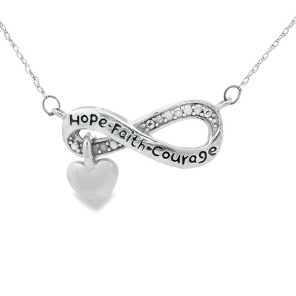 Natural .04ct Diamond Fashion Pendants Sterling Silver