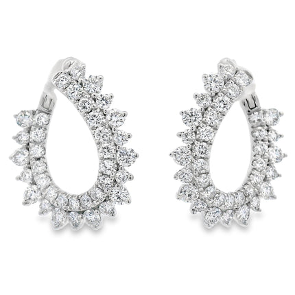 1.50ct Lab Grown Diamond Hoop Earrings 14KT White Gold