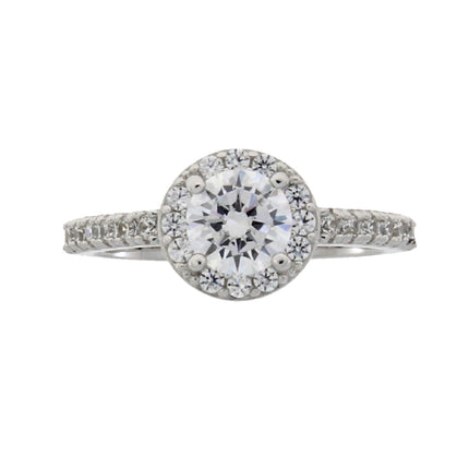 Natural Cubic Zirconium Ring Sterling Silver