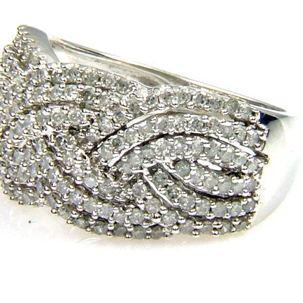 Natural 1.00ct Diamond Ring 10KT White Gold