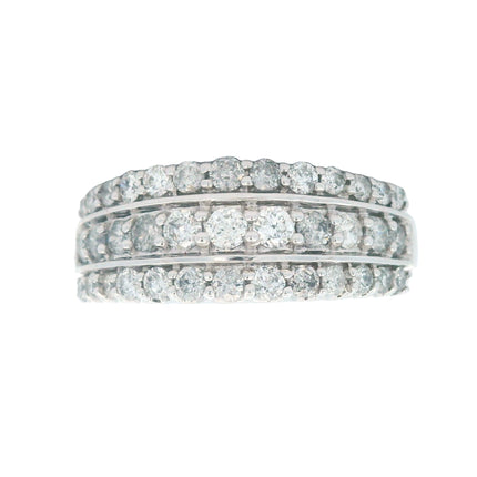 1.00ct Diamond Wedding Band Ring 10KT White Gold