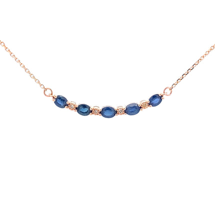 .73ct Sapphire Diamond Fashion Pendants 10KT Rose Gold