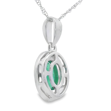 .46ct Emerald Diamond Fashion Pendants 10KT White Gold