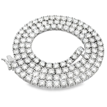 39.98ct Moissanite Tennis Necklace Sterling Silver