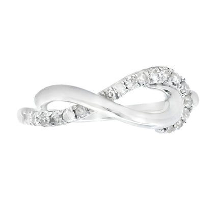 Natural .21ct Diamond Ring Sterling Silver