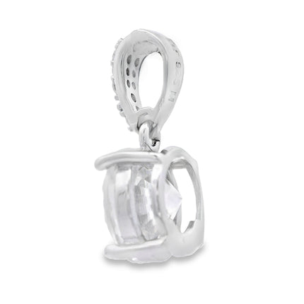 Genuine 2.00ct Moissanite Pendant Sterling Silver