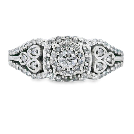 Genuine .50ct Diamond Ring 10KT White Gold