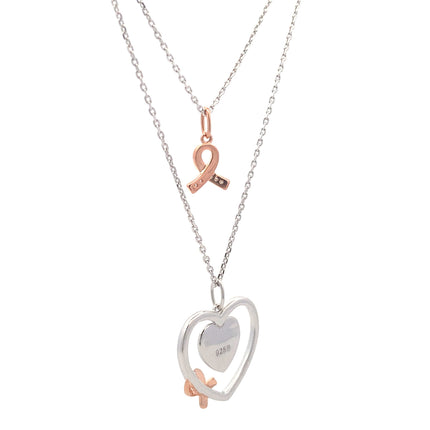 .02ct Diamond Heart Love Pendant Sterling Silver