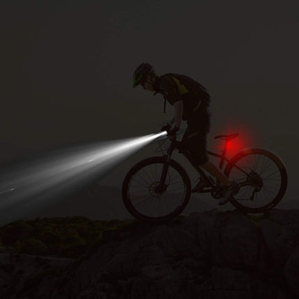 iMounTEK Bike Front Flashlight IPX4 Water-Resistant with Tail Warning/Safety LED Lamp