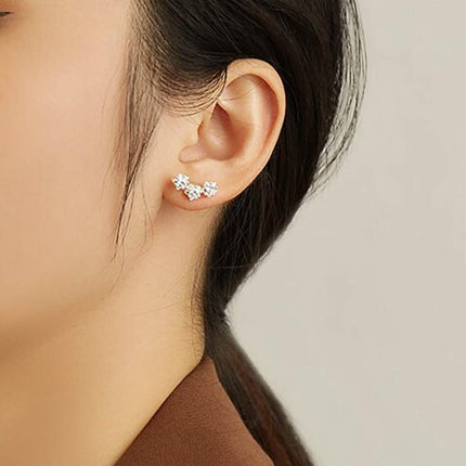 INALIS Romantic Star 925 Sterling Silver Stud Earrings