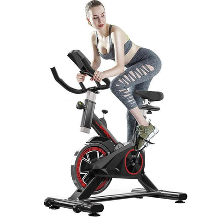 Indoor Cycling Stationary Bike Belt Drive with LCD Monitor
