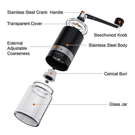 Ingeware Manual Coffee Grinder with Adjustable Coarse Setting