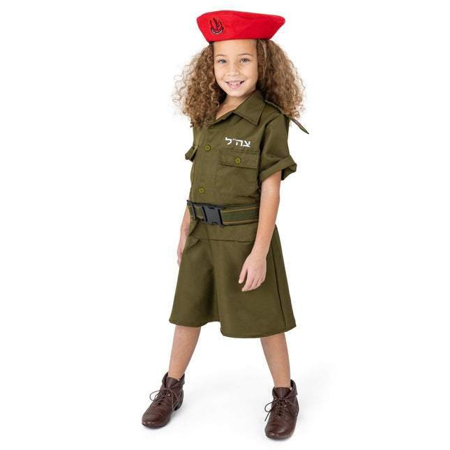 Kids Israeli Soldier Costume with Military-Inspired Uniform Set