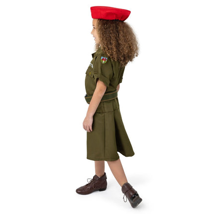Kids Israeli Soldier Costume with Military-Inspired Uniform Set