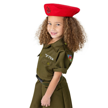 Kids Israeli Soldier Costume with Military-Inspired Uniform Set