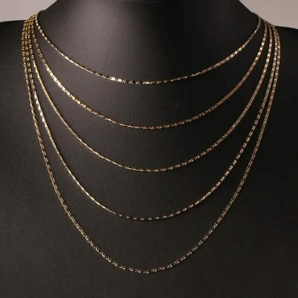 Italian 18K Gold Plated Punk Chain Necklace