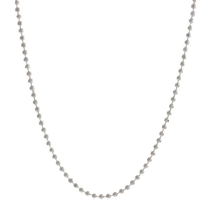 Italian Sterling Silver Diamond Cut Bead Chain Necklace