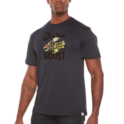 It`s time to BOOST Men's Bamboo Viscose/Organic Cotton Short Sleeve Graphic T-Shirt