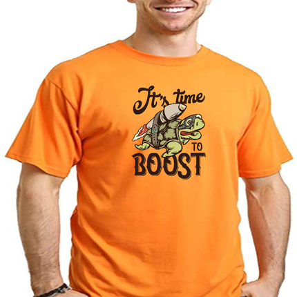 It`s time to BOOST Men's Bamboo Viscose/Organic Cotton Short Sleeve Graphic T-Shirt