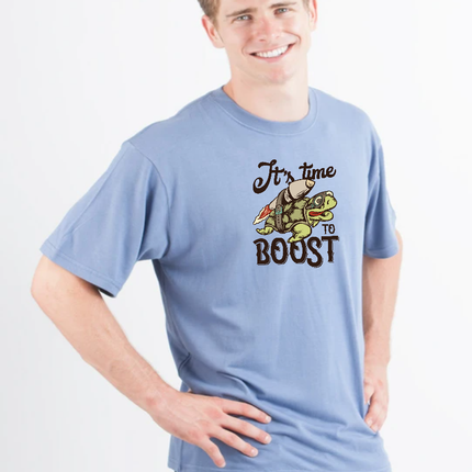 It`s time to BOOST Men's Bamboo Viscose/Organic Cotton Short Sleeve Graphic T-Shirt