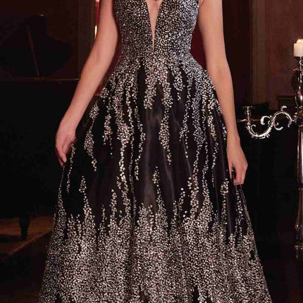 Cinderella Divine J819 Glitter A-Line Ball Gown