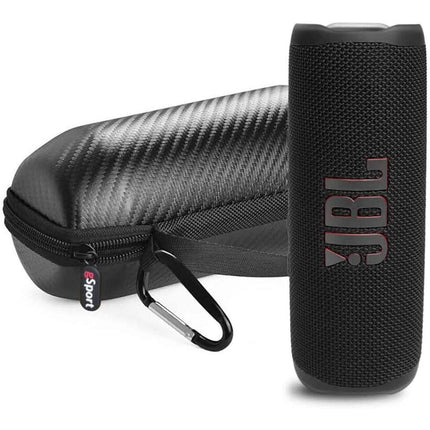 JBL FLIP 6 Waterproof Portable Speaker Bundle with gSport Carbon Fiber Case (Black)  (Refurbished)