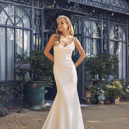Nox Anabel JE954 Long Mermaid Gown Cowl Neckline and Back Sleeveless