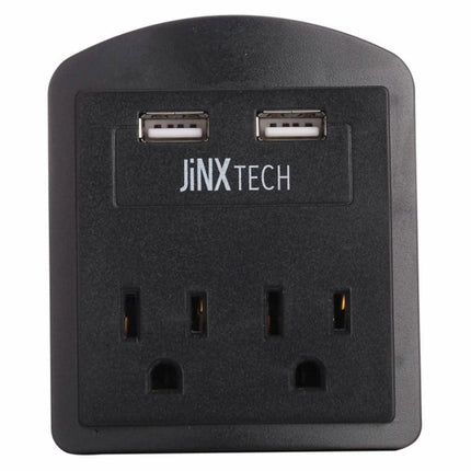 JinxTech 2-Outlet Wall Tap with Dual USB