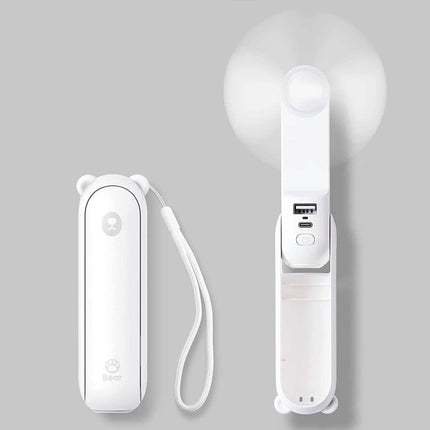 JISULIFE 3-in-1 Portable Small Pocket Fan with Power Bank