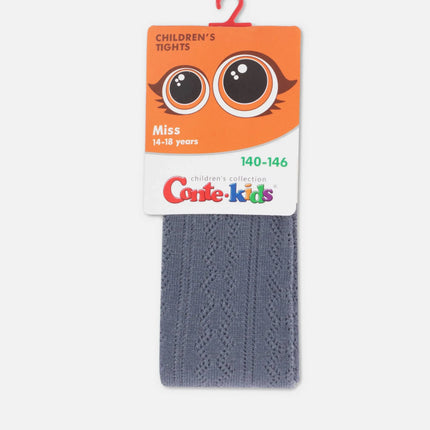 Conte-Kids Cotton Tights Miss 617 - Lace Pattern