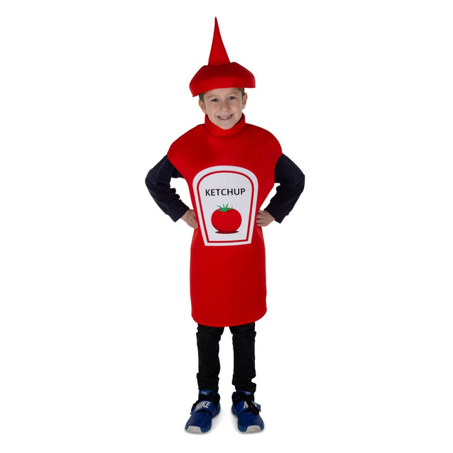 Ketchup Bottle Costume for Kids and Adults, Red Condiment Character Outfit