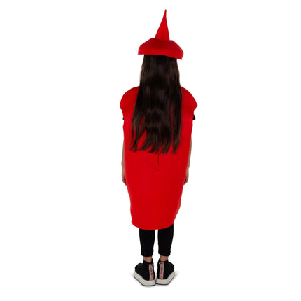 Ketchup Bottle Costume for Kids and Adults, Red Condiment Character Outfit