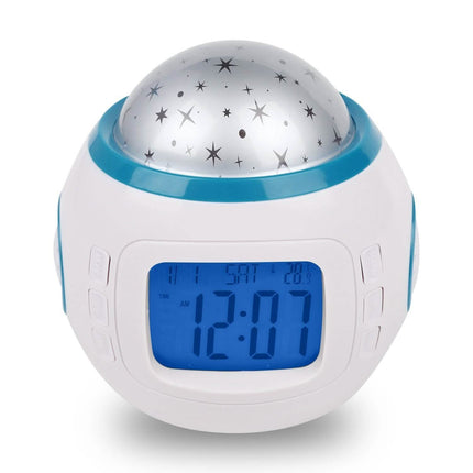 Kids Music Star Sky LED Projection Lamp Digital Alarm Clock