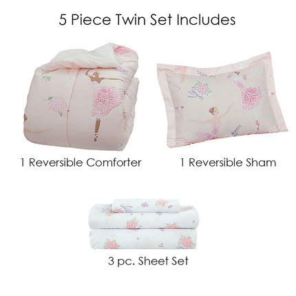 Kidz Mix Dancing Ballerinas Bed in a Bag