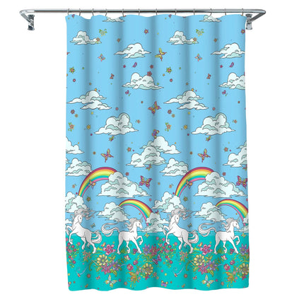 Kidz Mix Unicorn Rainbow Shower Curtain