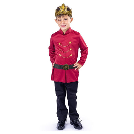 Kids King Costume Set with Royal Robe, Crown and Regal Accessories